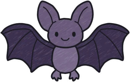 A coloured-in bat from the game.