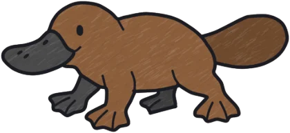 A coloured-in platypus from the game.