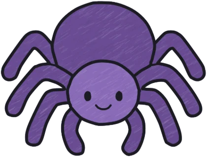A coloured-in spider from the game.