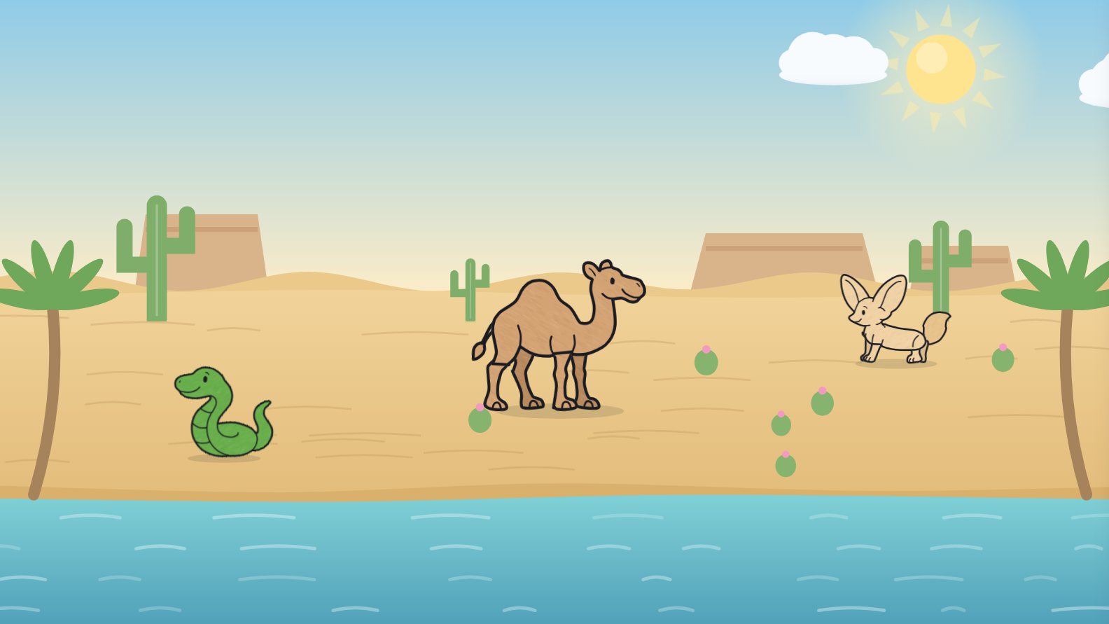 Desert on the big screen.
