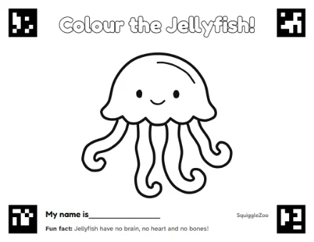 The jellyfish colouring sheet.