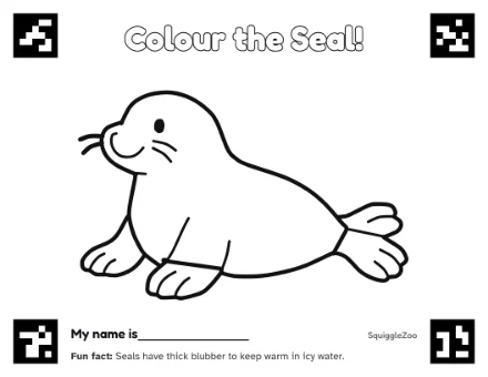 The seal colouring sheet.